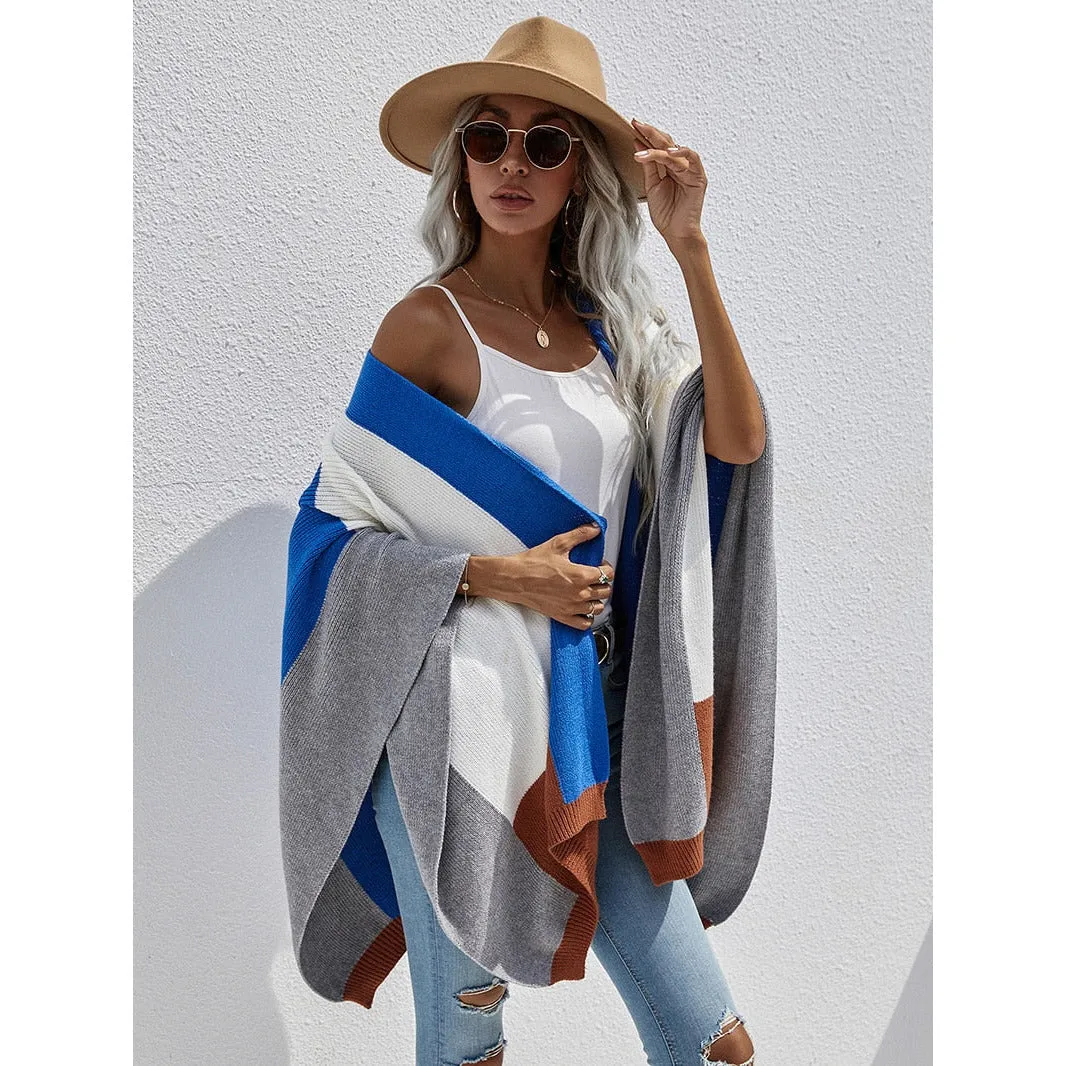 Vintage Patchwork Poncho Cardigan