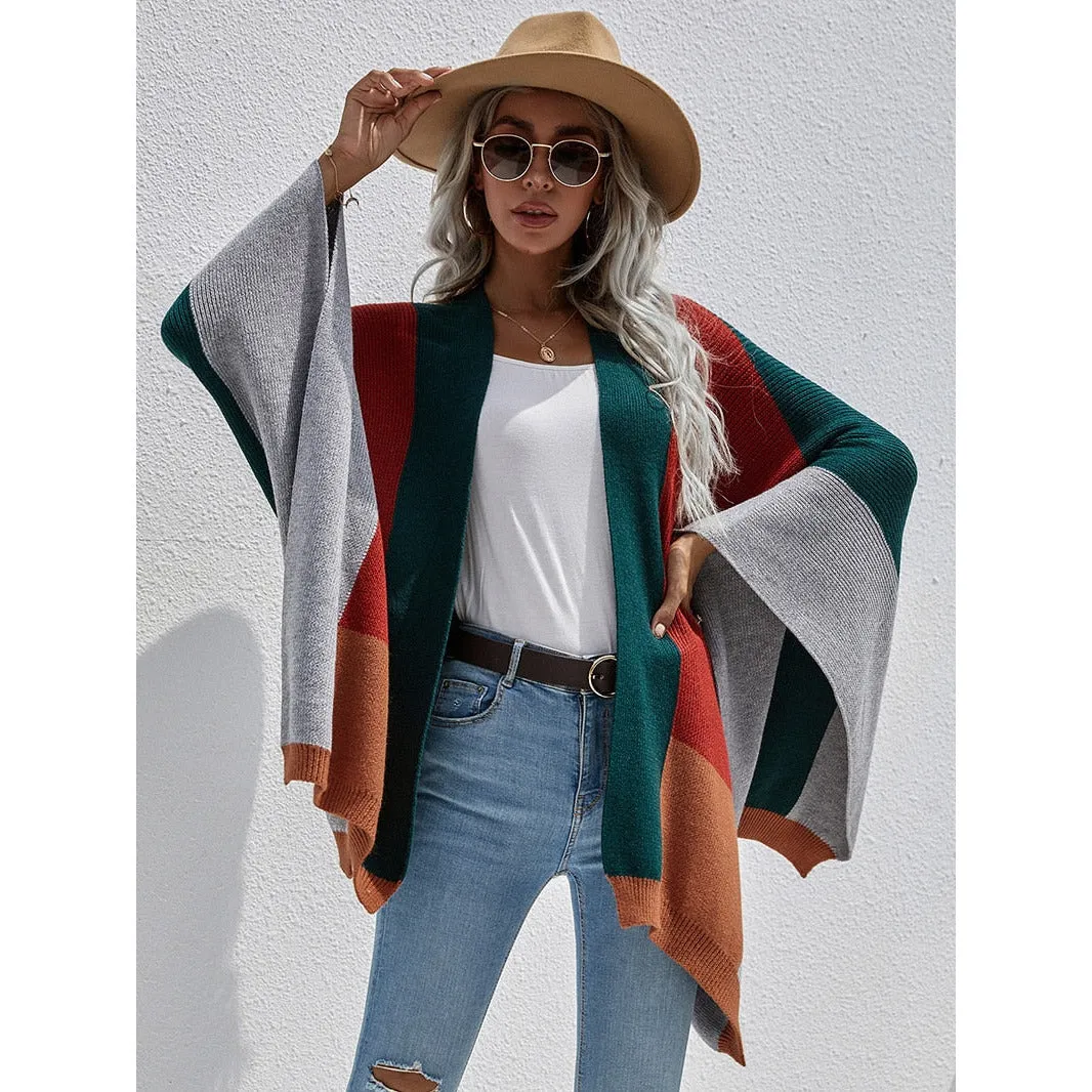 Vintage Patchwork Poncho Cardigan