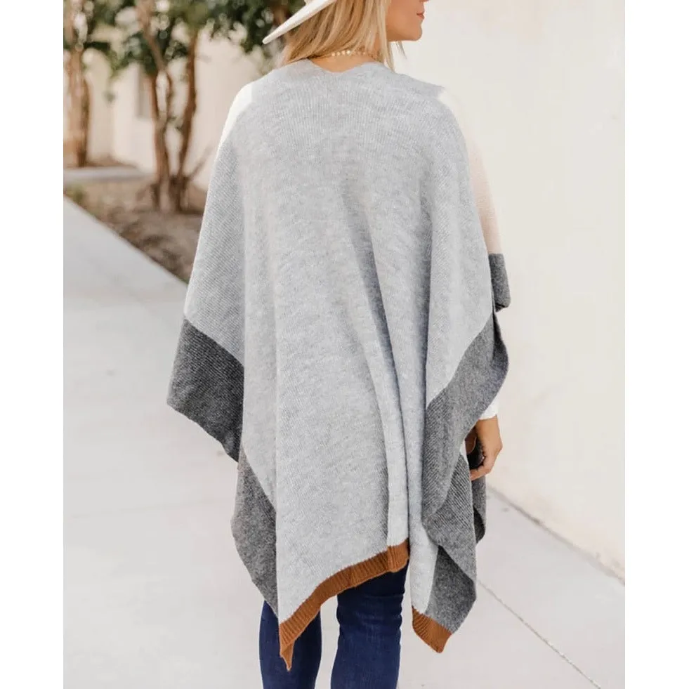 Vintage Patchwork Poncho Cardigan