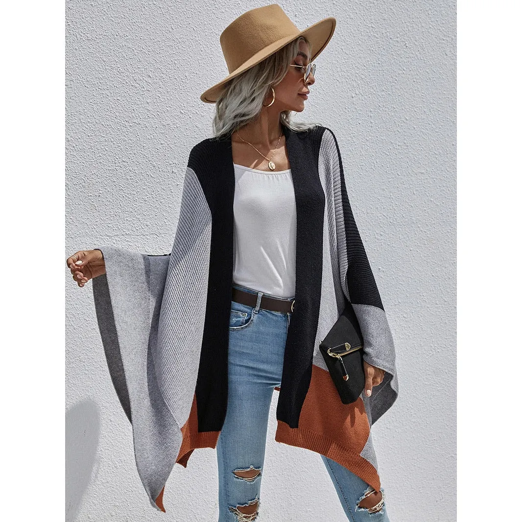 Vintage Patchwork Poncho Cardigan