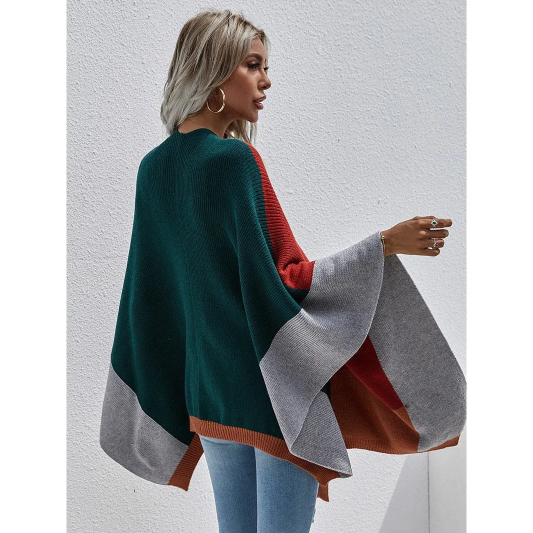 Vintage Patchwork Poncho Cardigan