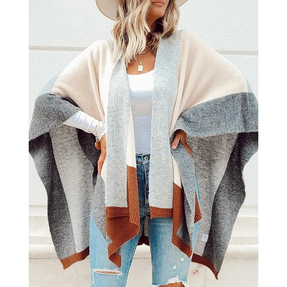 Vintage Patchwork Poncho Cardigan