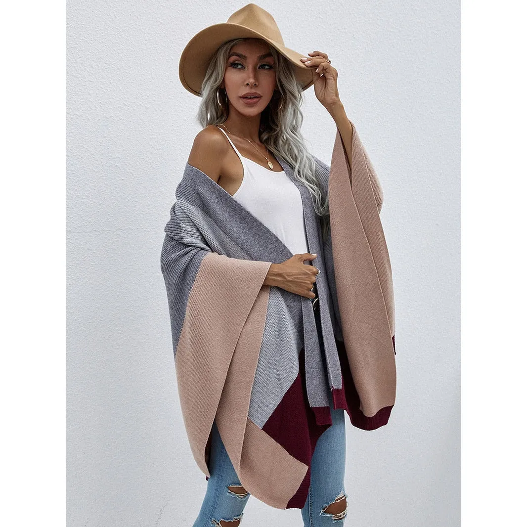 Vintage Patchwork Poncho Cardigan