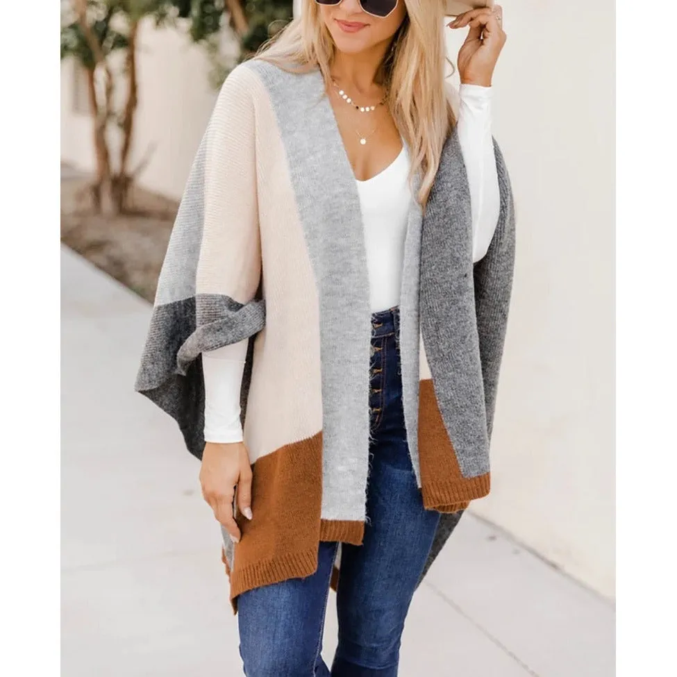 Vintage Patchwork Poncho Cardigan