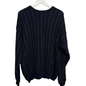 Vintage Perry Ellis Chunky Knit Grandpa Sweater Pullover Crewneck Wool Large