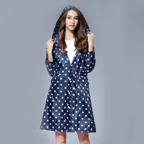 Womens Hooded Raincoat Outdoor Travel Waterproof Riding Cloth Rain coat Poncho Rainwear