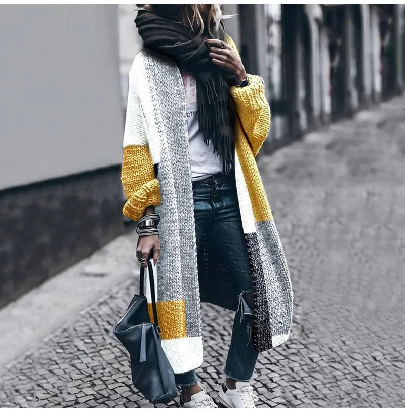 Women’s Long Knitted Cardigan Sweater