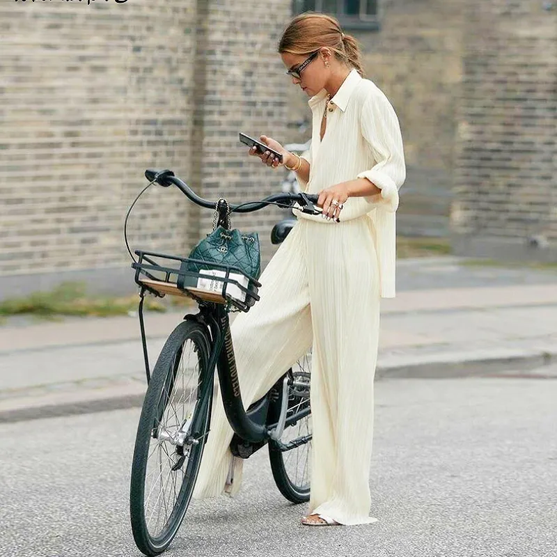 Women's summer waist wide leg loose palazzo pants suit iciCosmetic™