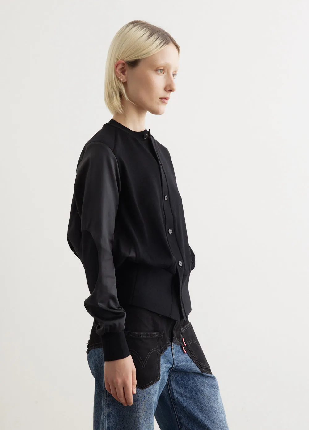 Wool Taffeta Cardigan