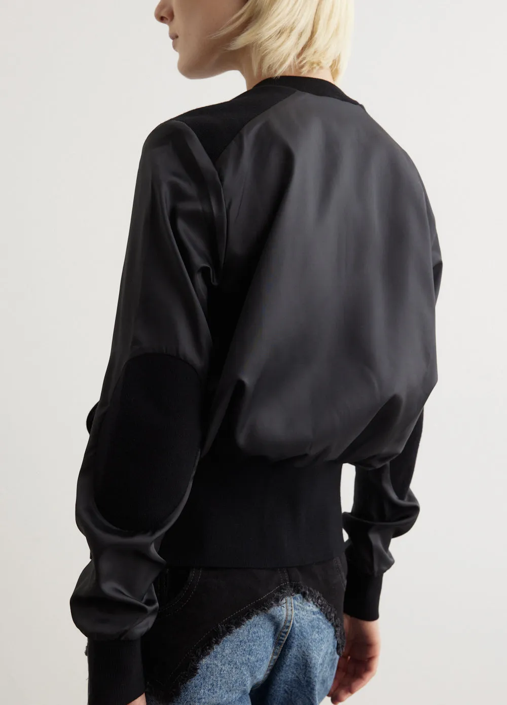 Wool Taffeta Cardigan