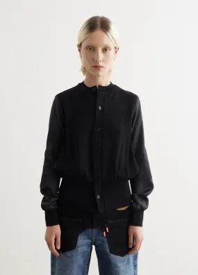 Wool Taffeta Cardigan