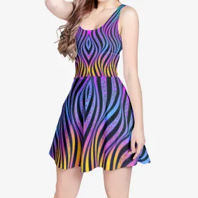 Xenowave Women's Sleeveless Midi Casual Flared Skater Dress