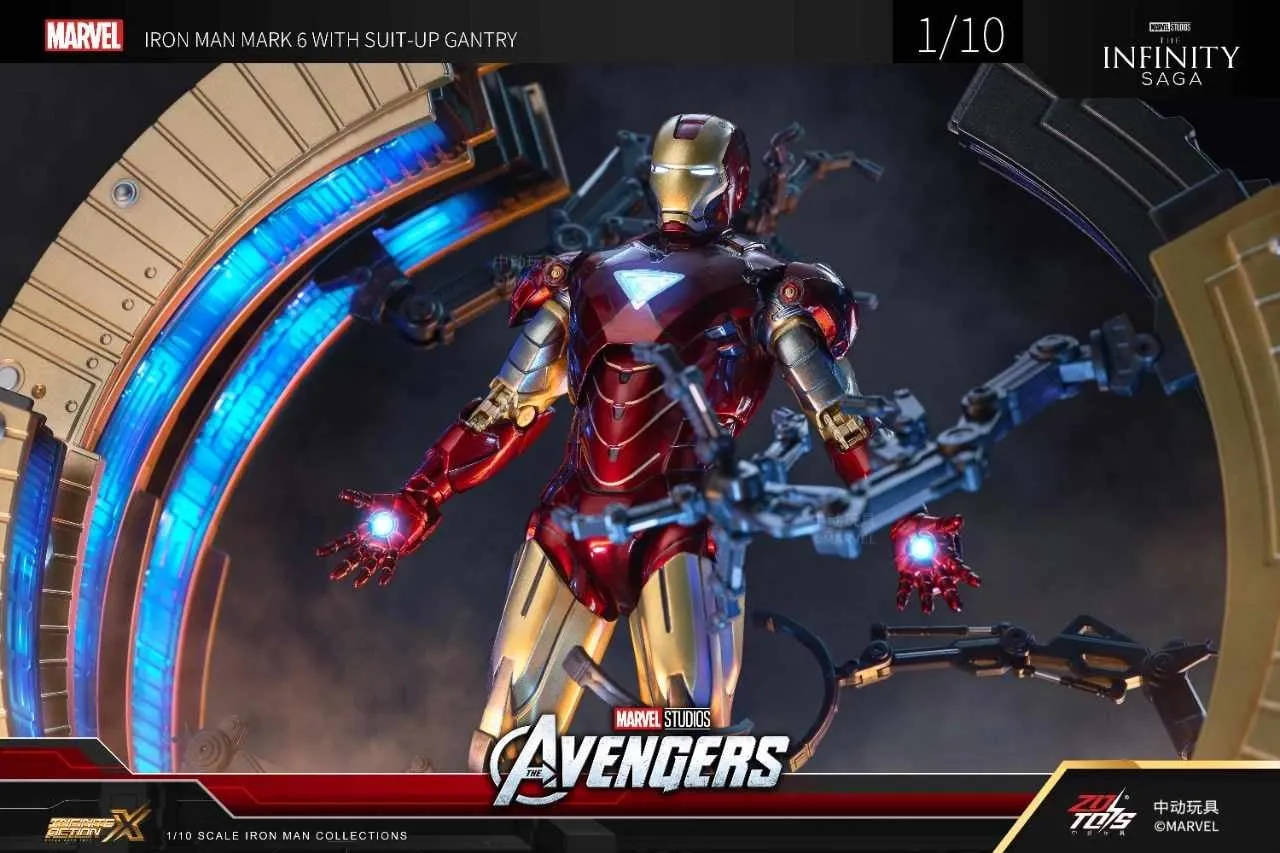 ZD TOYS - Infinity Saga - Iron Man Mark 6 with Suit-up Gantry Action Figure