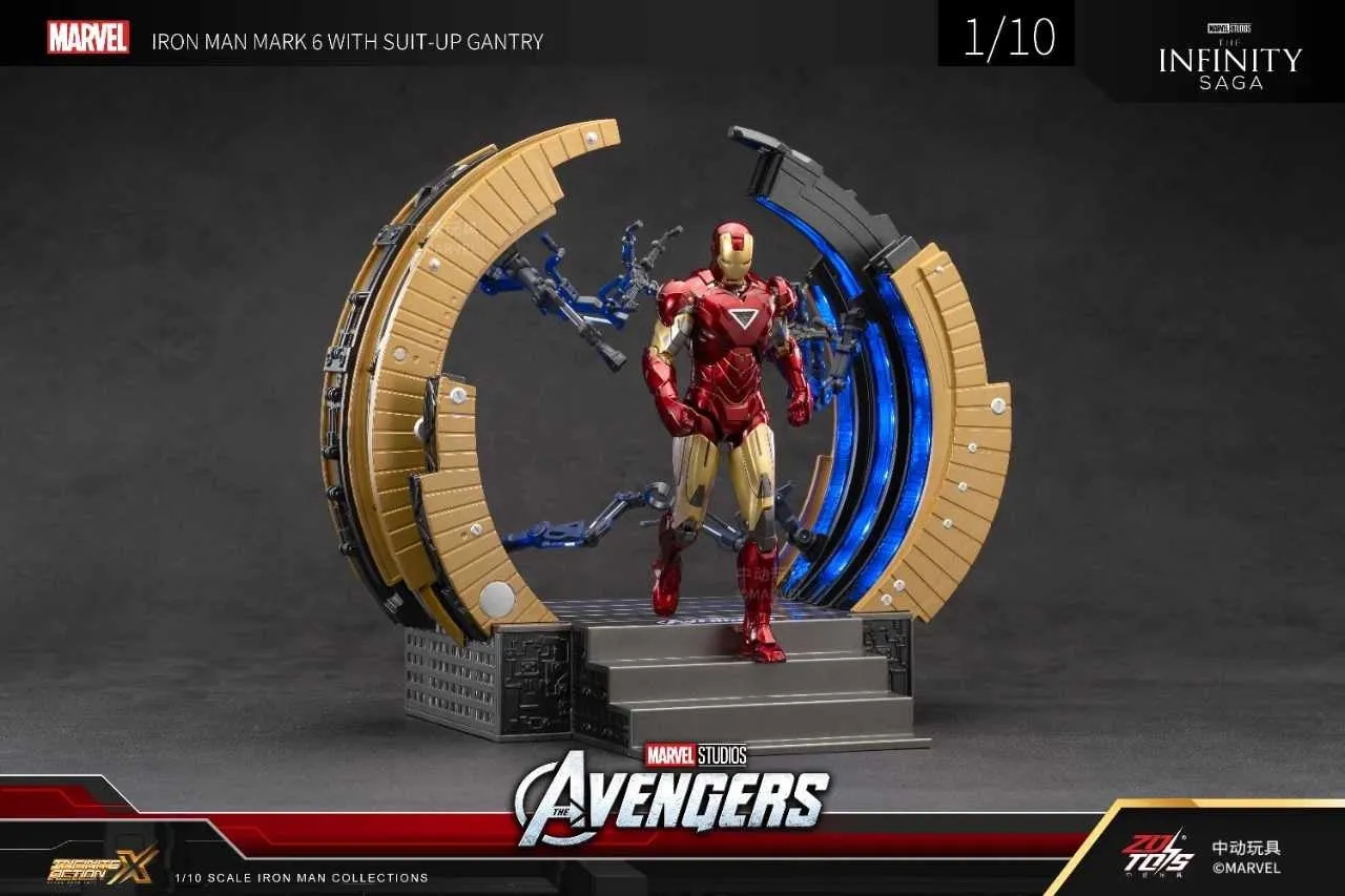 ZD TOYS - Infinity Saga - Iron Man Mark 6 with Suit-up Gantry Action Figure