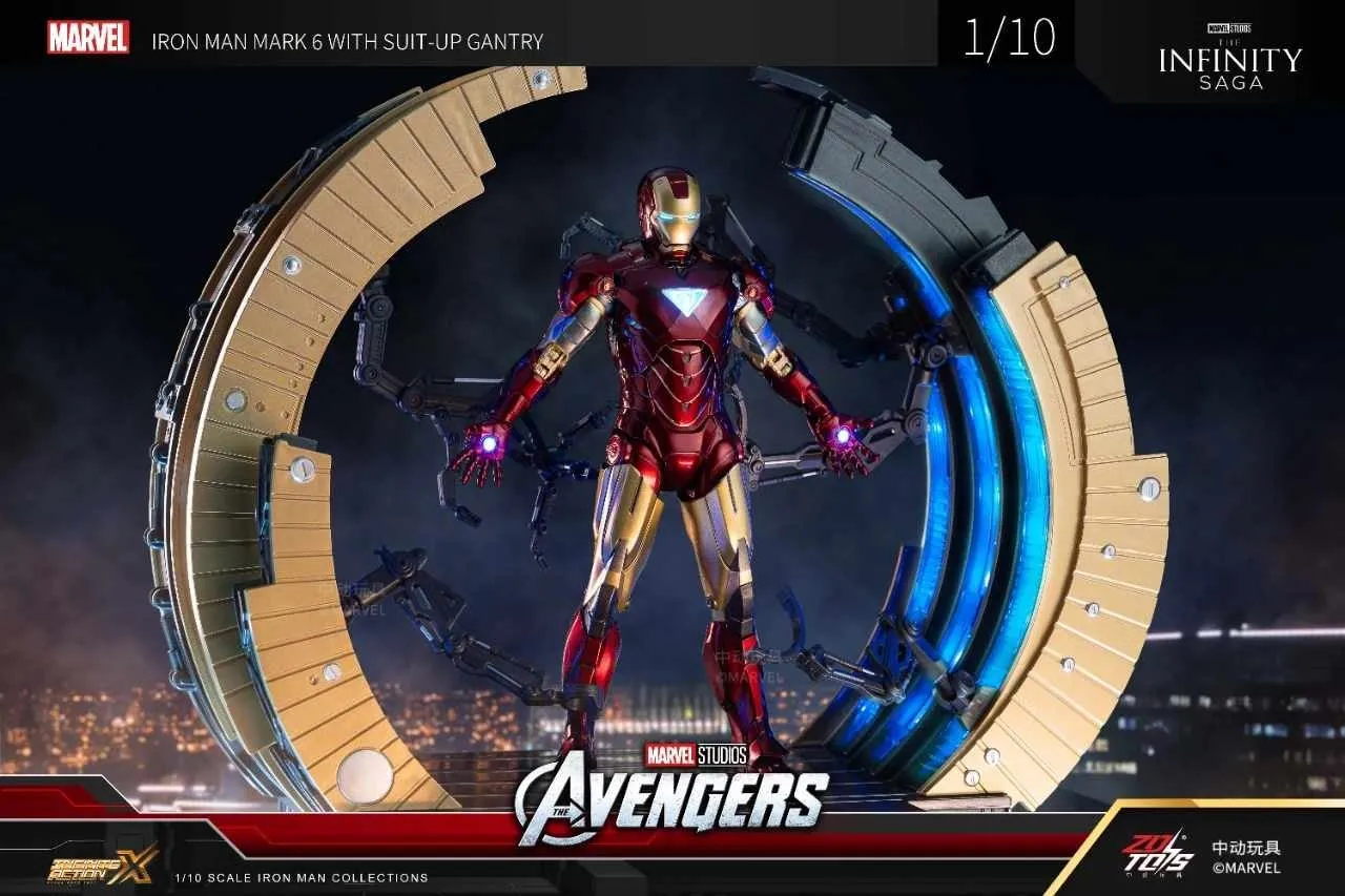 ZD TOYS - Infinity Saga - Iron Man Mark 6 with Suit-up Gantry Action Figure