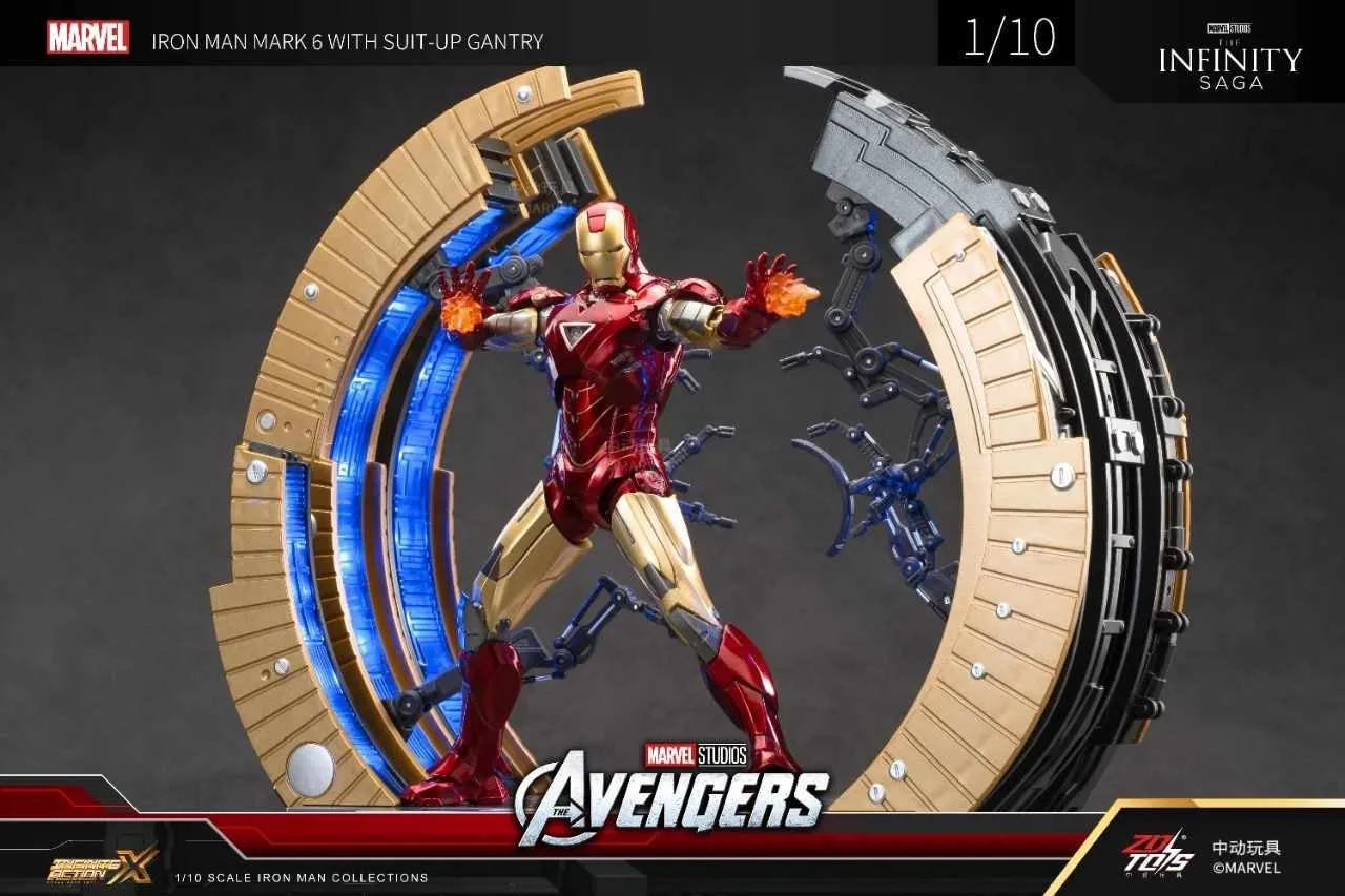 ZD TOYS - Infinity Saga - Iron Man Mark 6 with Suit-up Gantry Action Figure