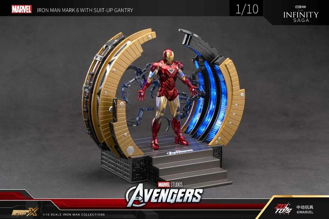 ZD TOYS - Infinity Saga - Iron Man Mark 6 with Suit-up Gantry Action Figure